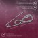 Pin "Infinity", 6.5 cm, rainbow color in silver