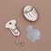Bag's fastener, 3.3 × 2.3 cm, with a screw, silver color