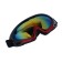 Glasses for riding motor vehicles with add. ventilation, chameleon glass, black-red