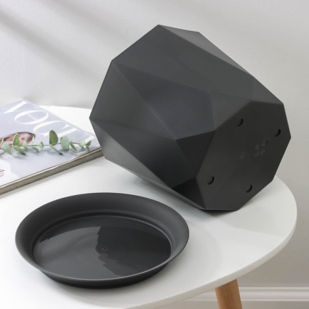 Pot for flowers with a prism palm, 4.7 liters, graphite color-6