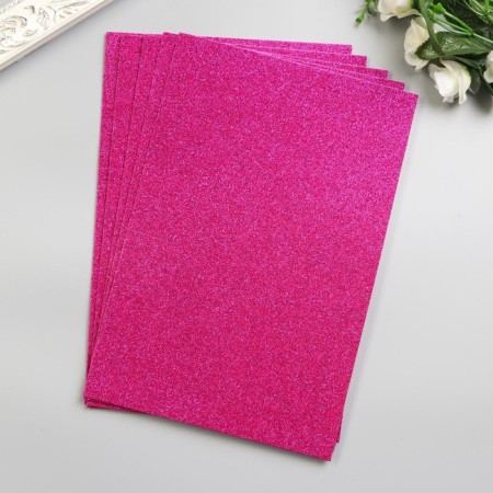 Foamiran "fuchsia shine" 2 mm format A4 (set of 5 sheets)-2