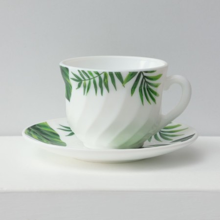 Service table "Fern sheet", 37 items, glass ceramics-1