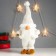 Interior doll "Santa Claus in a snow -white caftan, a cap with a bomb" 32x14x9 cm