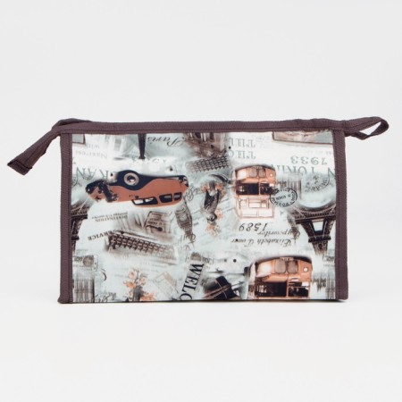Lightning cosmetic bag, gray color-1