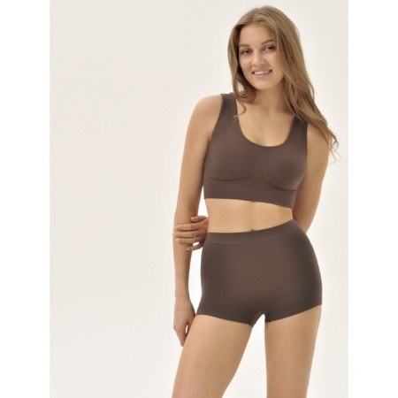 Women's top on wide straps Mirey Top Shaper Spalla Larga, size 48, dark brown color-2