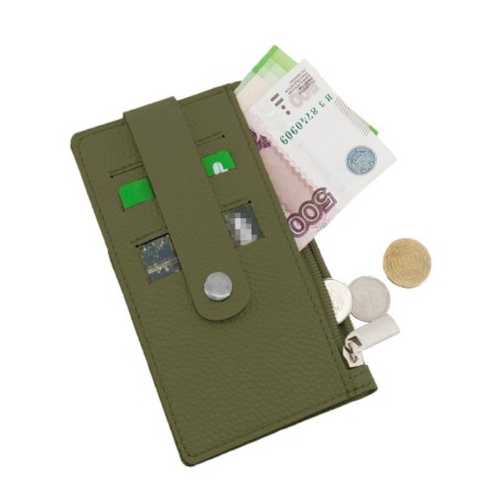 Cartholder, genuine leather, red 15x9x1 cm