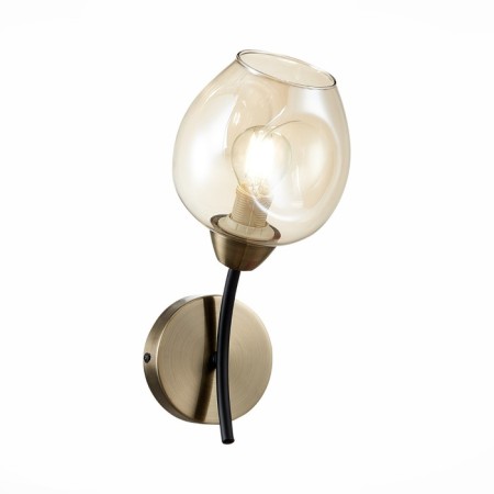 Wall lamp EVOLUCE. Sle205301-01. Besano. 1x40 W, E14, 13x28 cm, bronze color, black