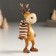 Souvenir Polystone "Losyash in a striped brown scarf" MIX 3x3x9.5 cm