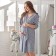 Female set (shirt/robe) for pregnant women, gray color, size 52
