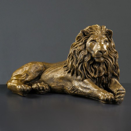 Figure "Leo on vacation No. 2" Right, bronze, 65x35x32cm