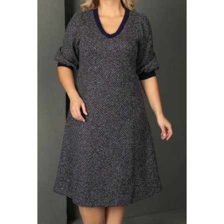 Women's dress, size 58, blue color-6