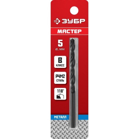 Bison drill, steel P4M2, cylindrical shank, 5 x 86 mm, class in-1