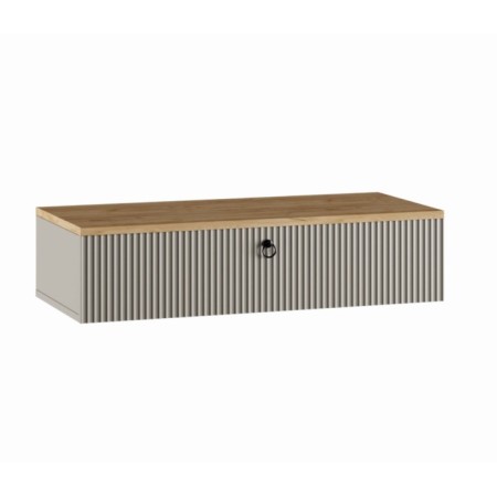 Nick suspended cabinet, 800x300x180, cashmere/oak/beige MDF