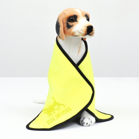 An animal towel is supervoting, medium, 30 x 60 cm, yellow-2