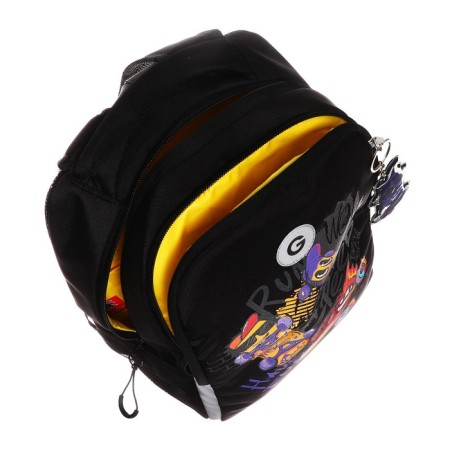 School backpack, 38 x 29 x 16 cm, Grizzly, ergonomic back, black-8