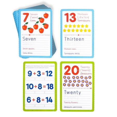 Developing set of writing-stand “Learning to write. Numbers ", 15 cards-2
