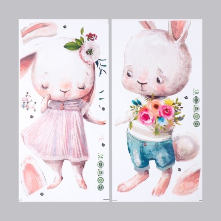 Sticker Plastic Interior Color "Zaychat - First Love" set 2 sheets 30x60 cm-1