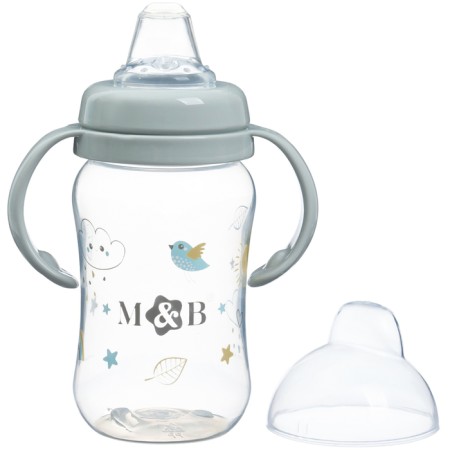 Drill - children's impotion with soft nose "M&B", 270 ml., With handles, color gray color-7