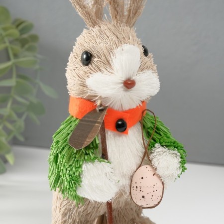 Souvenir "Bunny in green with a stick" 9x8x23.5 cm-4