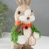 Souvenir "Bunny in green with a stick" 9x8x23.5 cm