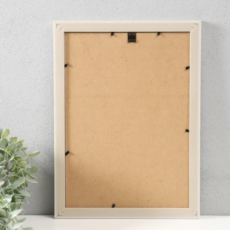 Photo frame plastic A4 Format "Golden Waves and Points" White 24.8x33.5 cm-2