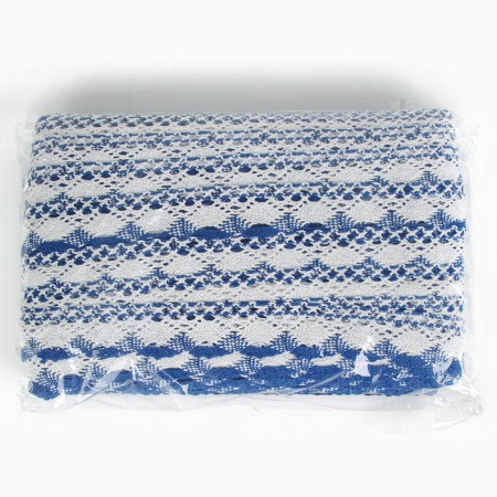 Braid wicker, with a lurex 4.5 cm, in a roll 100 m., Blue-white-3