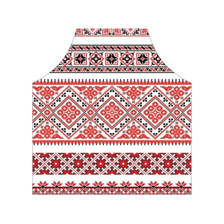 Apron kitchen with a photo print "Folk identity", adjustable, size OS-2