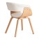 Vimta chair (Mod, 8021) wood / eco -leather, natural / white 69x56x77 cm