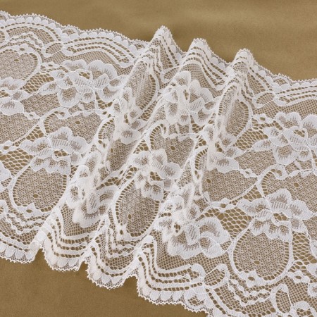 Lace elastic fabric, 220 mm × 2.7 ± 0.5 m, white color-2