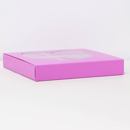 Box for sweets 25 pcs, 22 x 22 x 3.5 cm, pink-2