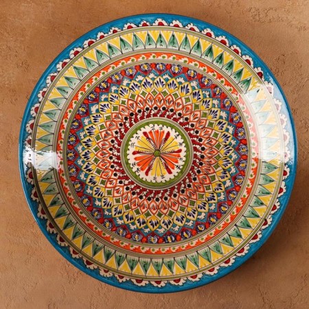 Largan Rishtan ceramics "Patterns", 42 cm, multi -colored-1