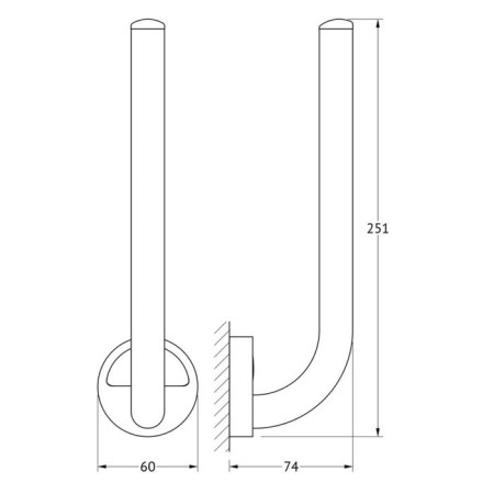 Colder of spare rolls of toilet paper, chrome, fbs-1