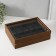 Casket Wood for the clock 10 "Oak" departments with silver stroke 23x29.5x5.8 cm