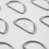 Semi -ring for bags, d = 40 mm, thickness - 3 mm, 10 pcs, silver color