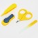 Children's manicure set (scissors, kniper, saw, tweezers), yellow color