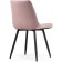 Chalsey Metal Carcass chair 1 metal/velor, black/pink 50x60x80 cm