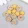 Decor for creativity Plastic "Flower-sun lilac" set 12 pcs 1.4x1.4 cm, mix
