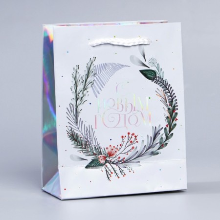 Holographic package "Miracles near", 12 x 15 x 5.5 cm, New Year-2