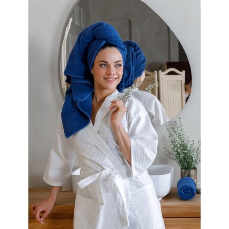 A set of terry towers Limogen, size 30x50 cm, 50x90 cm, 70x140 cm, blue-4