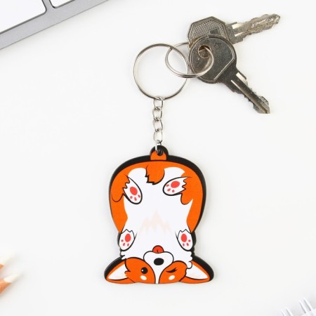 Key keychain wooden "Corgi Inverted" 4.7 x 6 cm-2