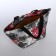 Cosmetic bag with lightning, black/red color