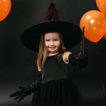 Carnival set "Mighty Witch": hat, gloves, wand-4