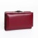 Women's wallet on the button, burgundy color
