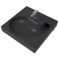 Sink over the Uperwood Comforty 60*60 cm washing machine, black matte