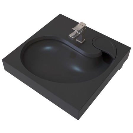Sink over the Uperwood Comforty 60*60 cm washing machine, black matte