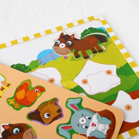 Velcro game "Animals", 0.4 × 30 × 22.5 cm-2