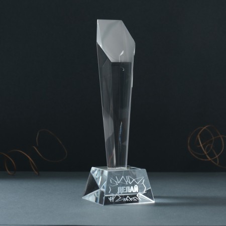 Souvenir Glass stele "Prize - do" 8x8x22 cm-4