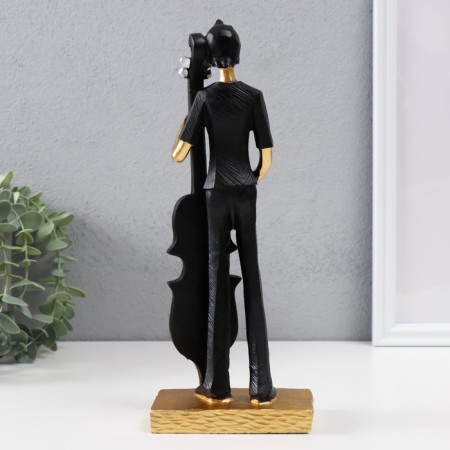 Souvenir Polystone "Smugusist" Black with gold 11x6.5x27 cm-1