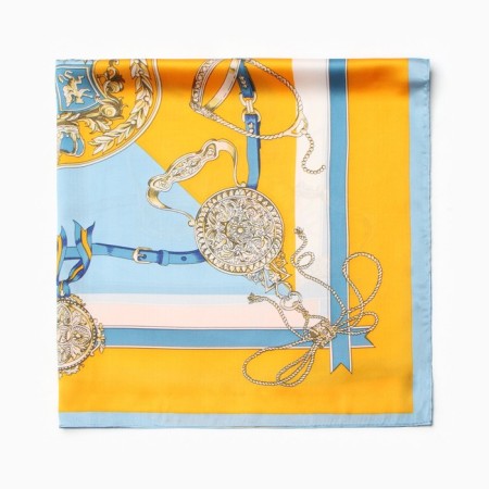 Women's scarf minku 70*70 cm, mustard-2