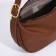Baget bag with zipper, brown color